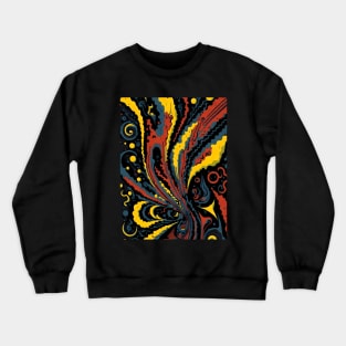 Abstract Colorful Vibrations Crewneck Sweatshirt